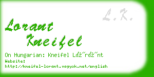 lorant kneifel business card